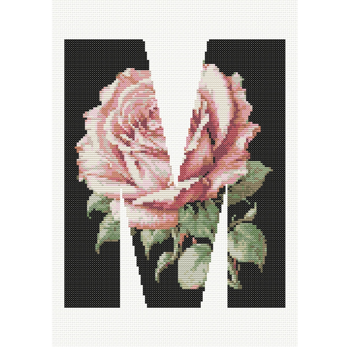 Floral Monogram Cross Stitch