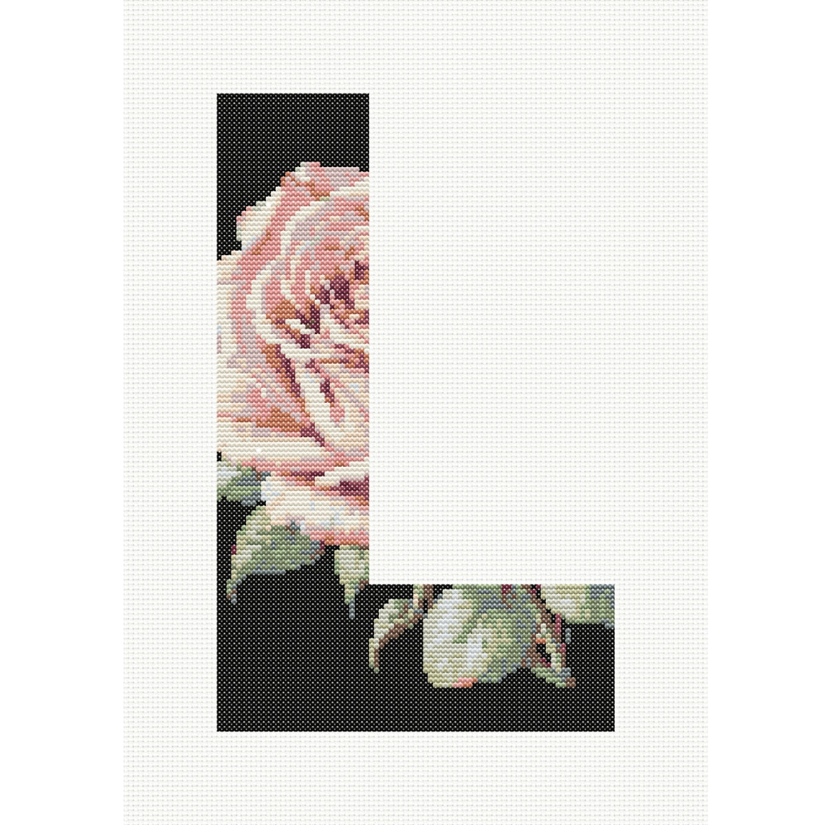 L Monogram Cross Stitch 