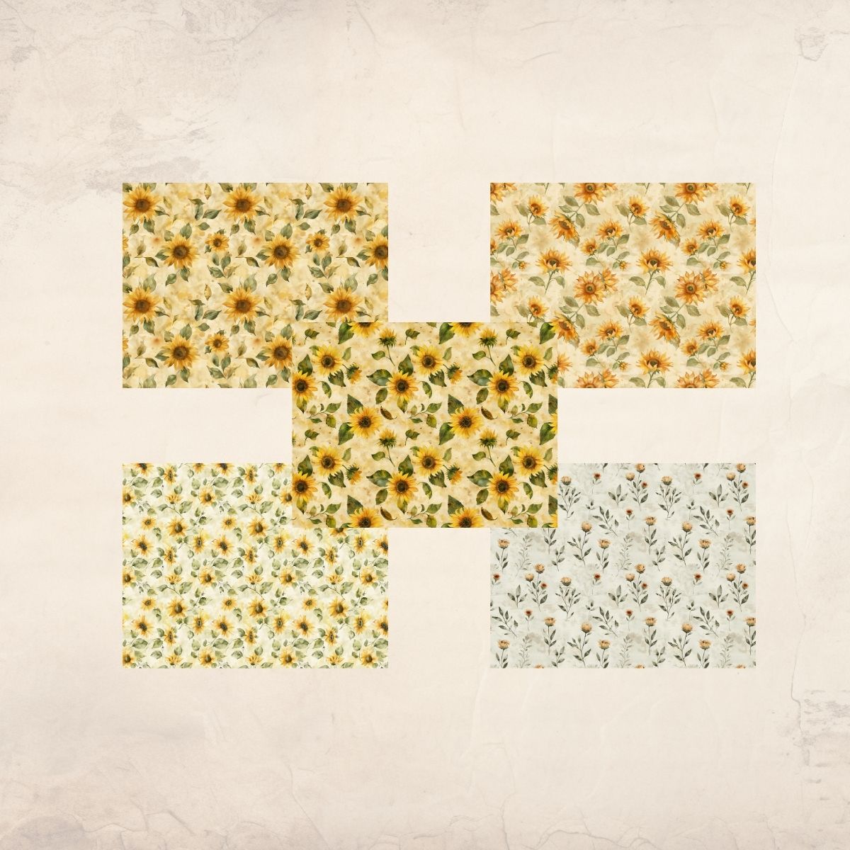 Vintage Sunflowers Junk Journal Papers