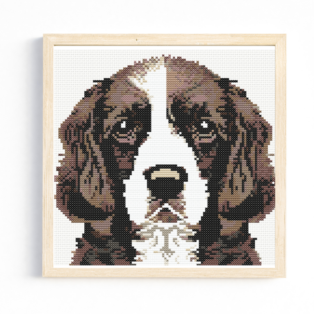 Spaniel Portrait Cross Stitch Pattern 