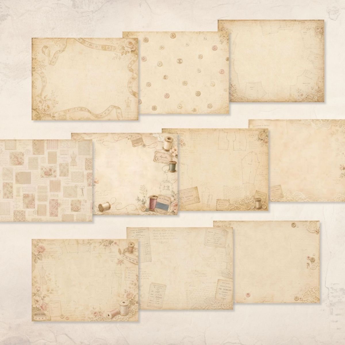Vintage Sewing Room Junk Journal Kit