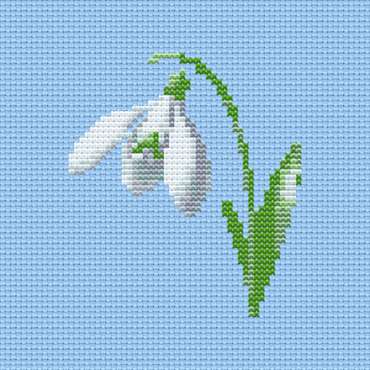 Simple Snowdrop - PDF Cross Stitch Pattern