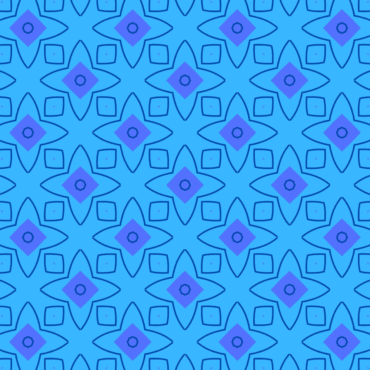 Blue Abstract Seamless Pattern 10.0 - Printable Scrapbook Paper