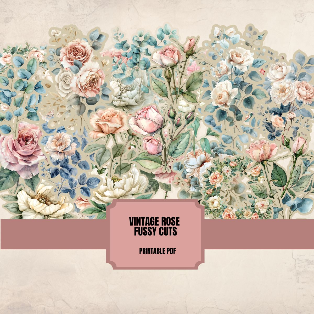 Vintage Rose Fussy Cuts