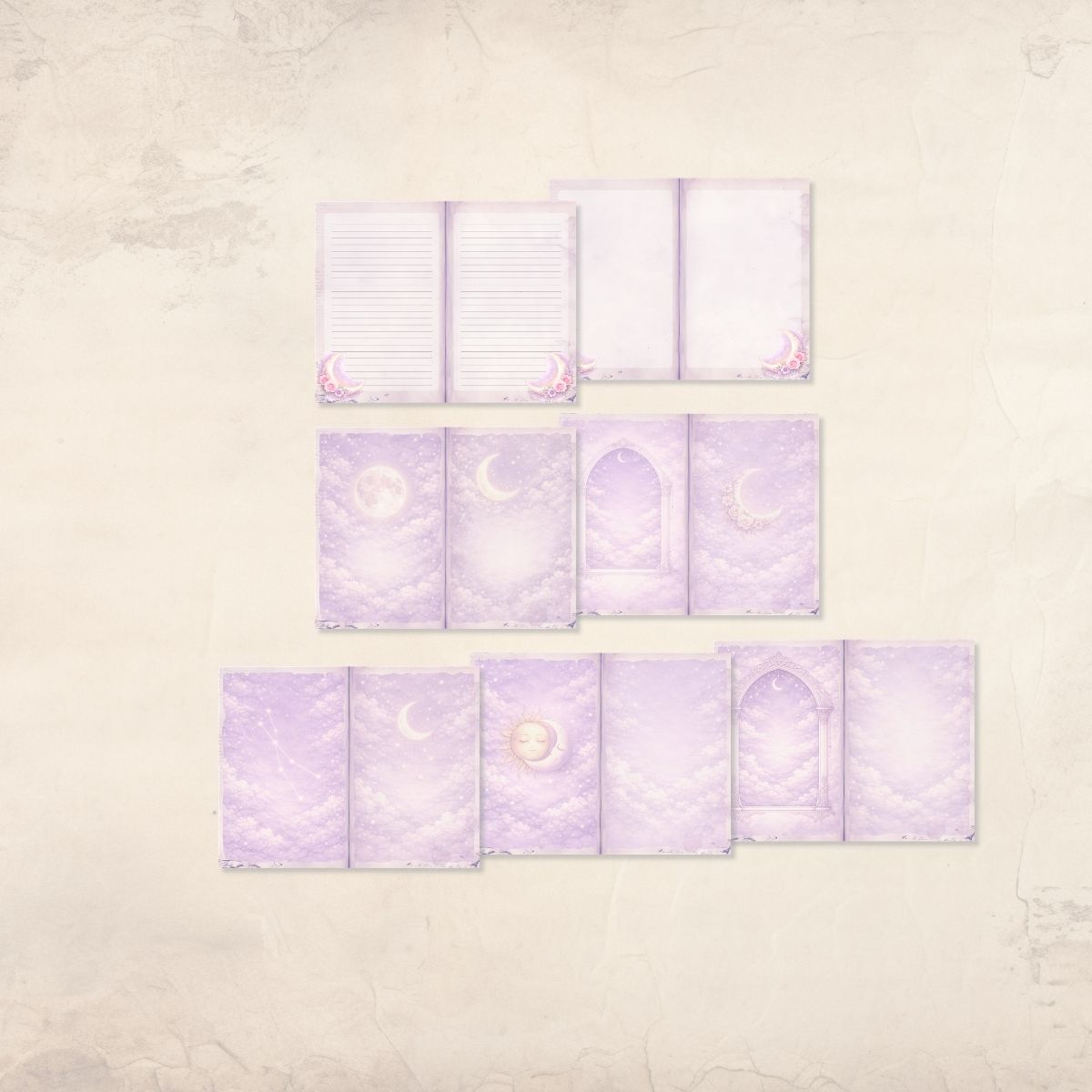 Lavender Celestial Junk Journal Kit