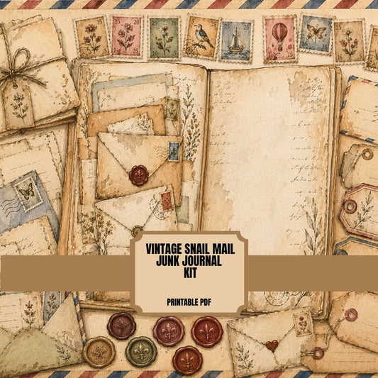 Vintage Snail Mail Junk Journal Kit