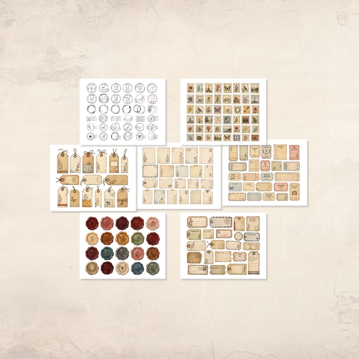 Vintage Snail Mail Junk Journal Kit