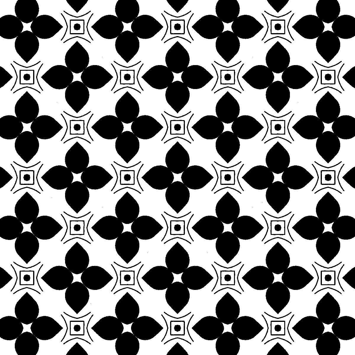 Black and White Abstract Seamless Pattern 42.0 - Printable Scrapbook Paper