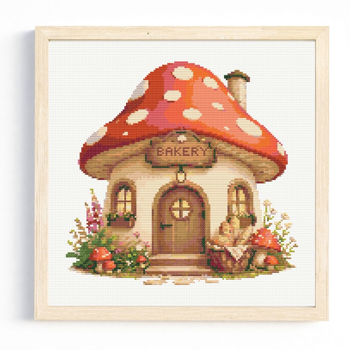 Mushroom Bakery Cross Stitch Pattern