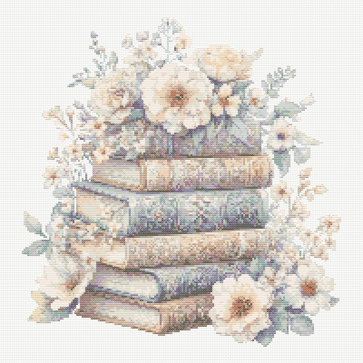Stack of Books Cross Stitch Pattern