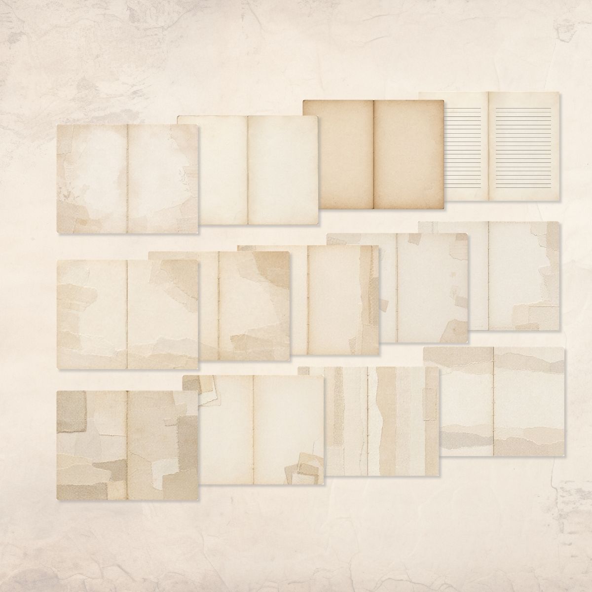 Minimal Neutral Junk Journal Kit