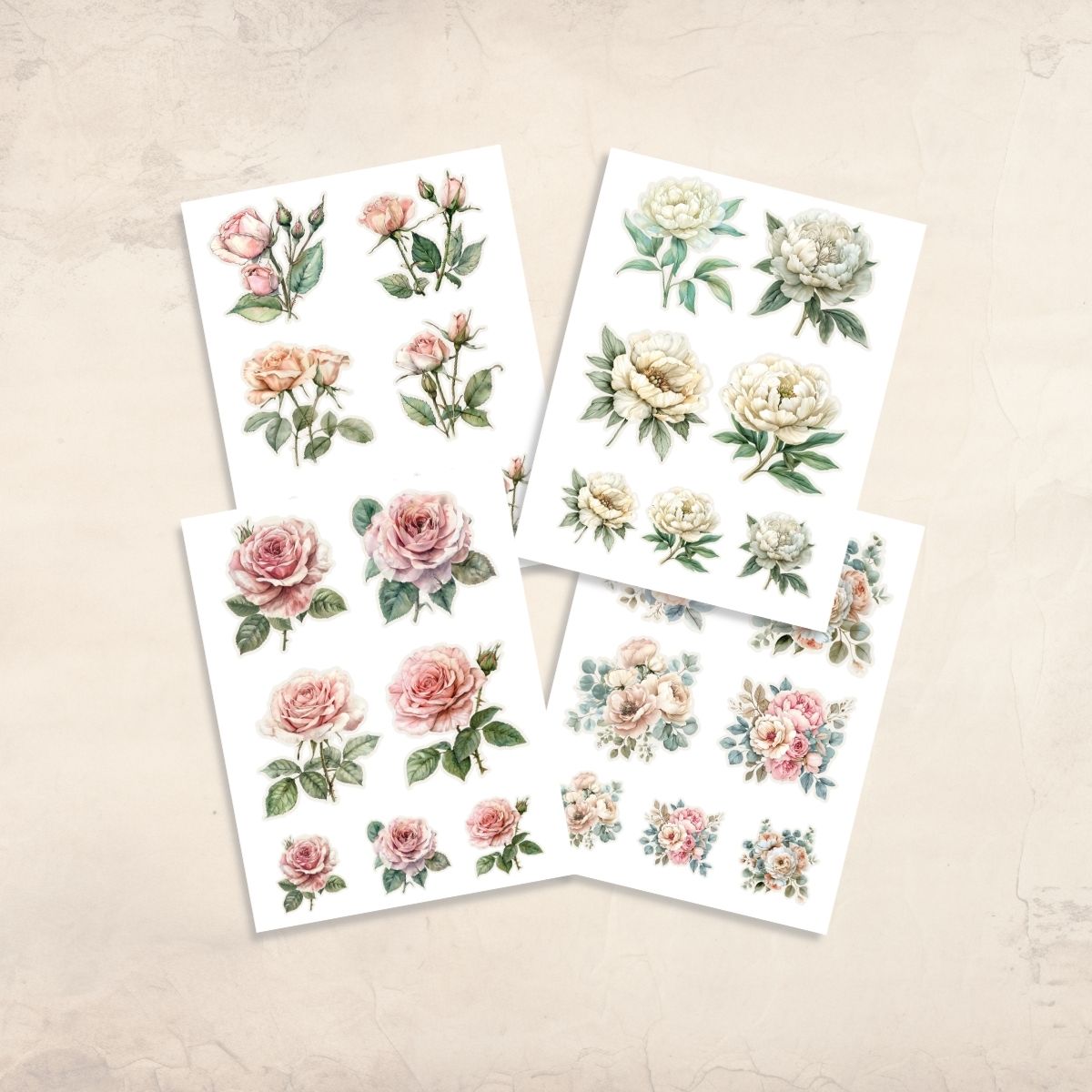 Vintage Rose Fussy Cuts