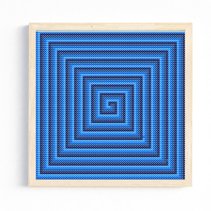 Geometric Swirl Cross Stitch Pattern 