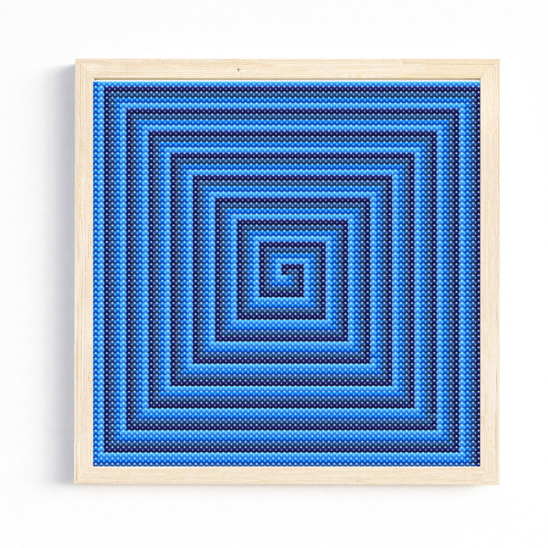 Geometric Swirl Cross Stitch Pattern 