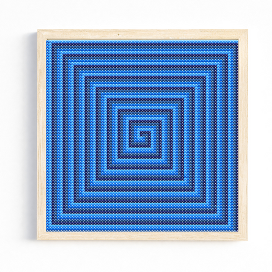 Geometric Swirl Cross Stitch Pattern 