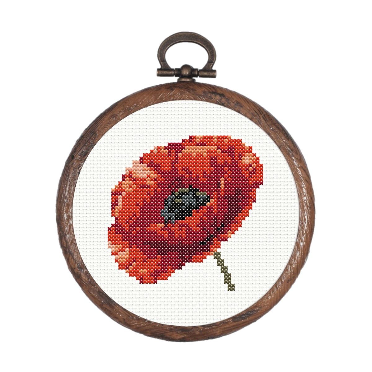 Simple Poppy Cross Stitch Pattern