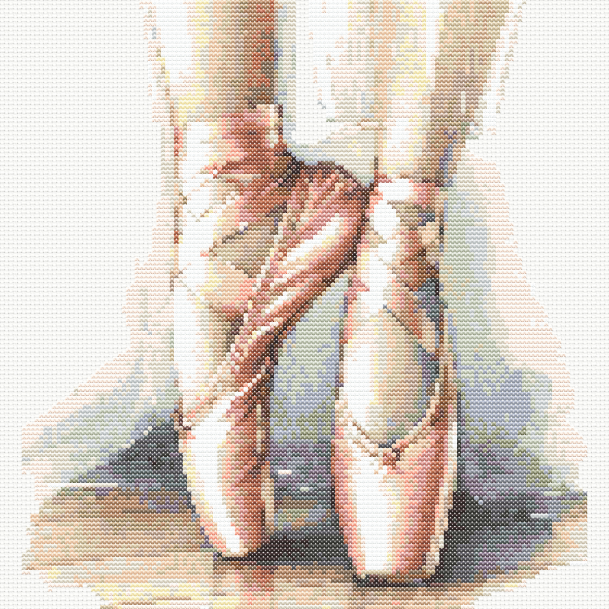 Ballerina Shoes Cross Stitch Pattern 