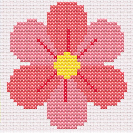 Free Little Red Flower - PDF Cross Stitch Pattern 