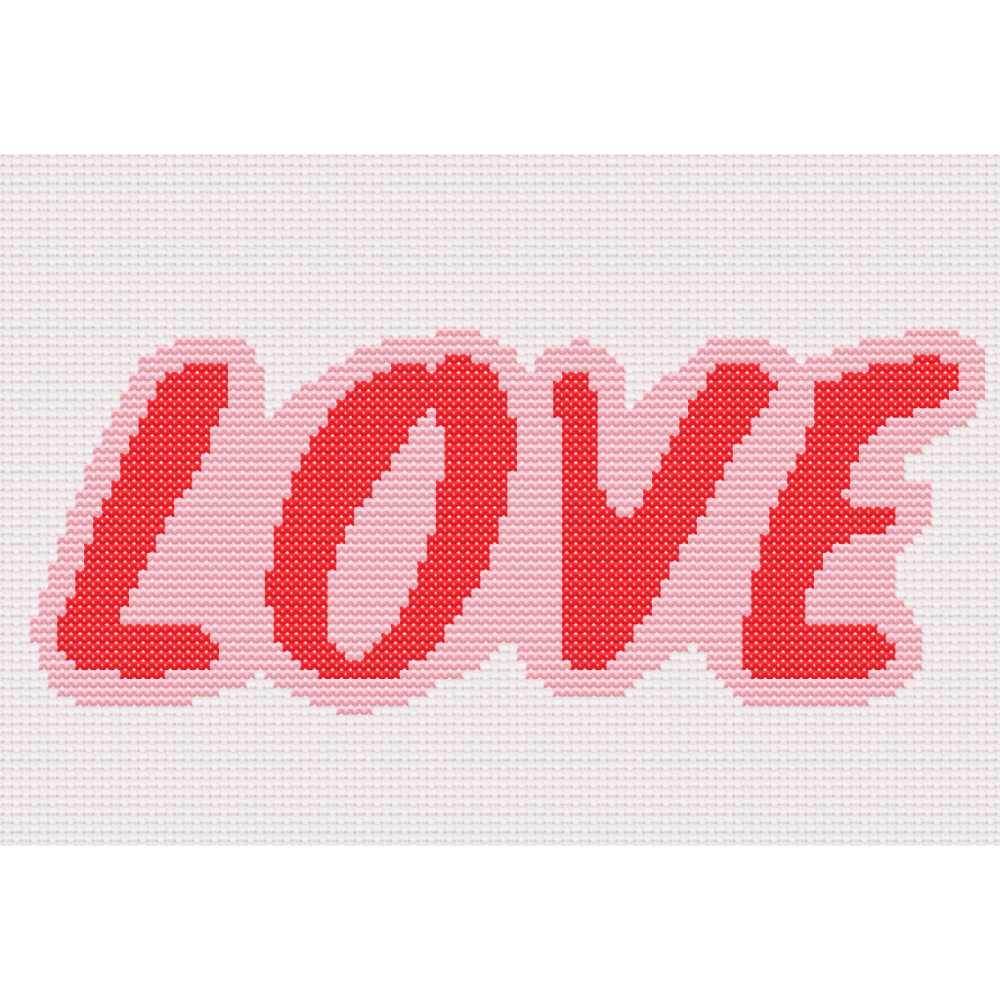 Love Cross Stitch Pattern 