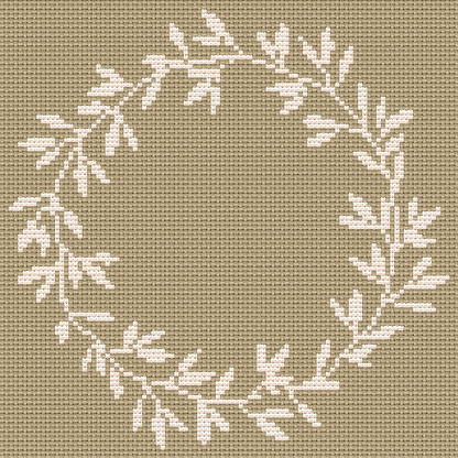Leaf Wreath 1 Cross Stitch Pattern 