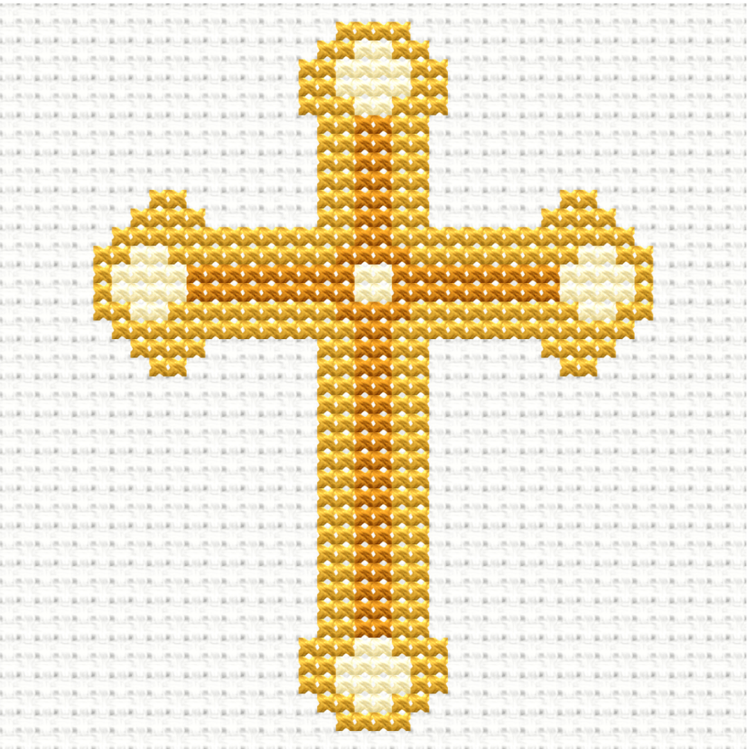 Free Simple Cross - PDF Cross Stitch Pattern โ Craft Bazaar