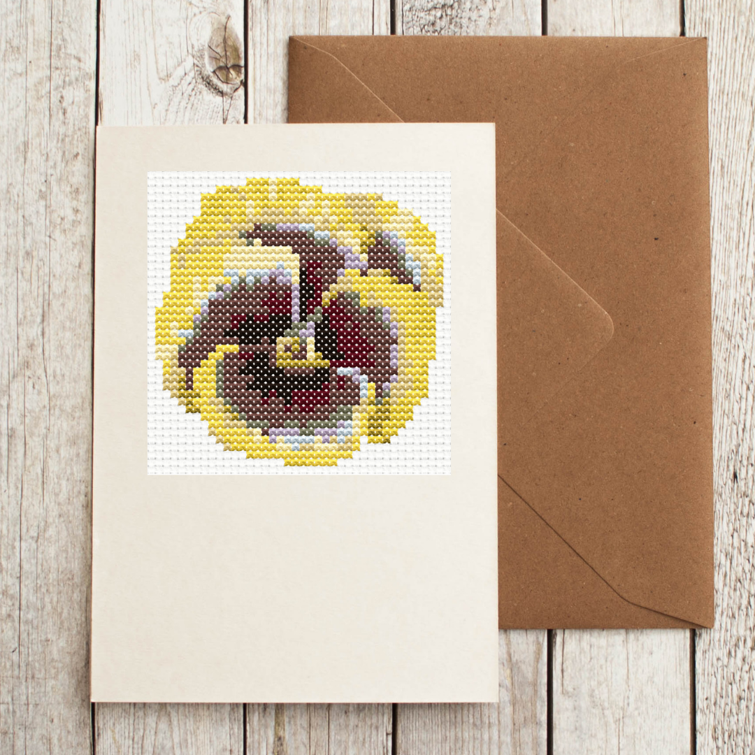 Free Yellow Pansy - PDF Cross Stitch Pattern 