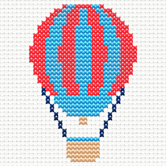 Free Little Hot Air Balloon - PDF Cross Stitch Pattern 