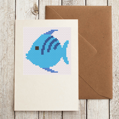 Free Little Blue Fish - PDF Cross Stitch Pattern 