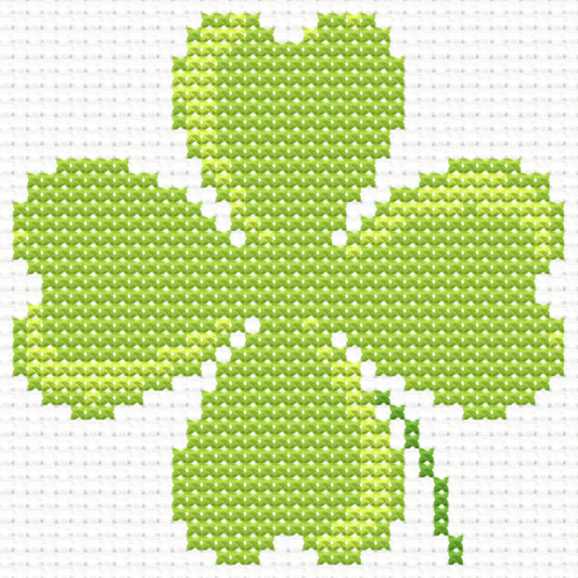 Free Four Leaf Clover - PDF Cross Stitch Pattern 