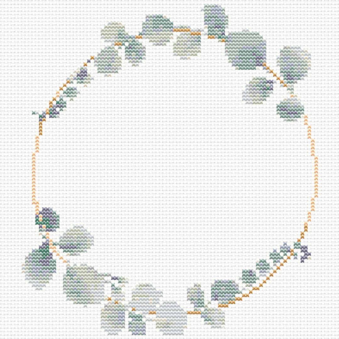 Leaf Wreath 2 Cross Stitch Pattern 